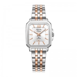 Alexandre Christie AC 8704 Silver Rosegold White Lady LDBTRSL